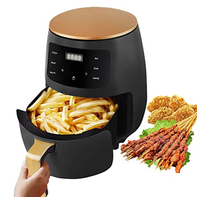 Daoco Freidora De Aire para El Hogar, Inteligente, Multifuncional, con Pantalla Táctil, 6L, Gran Capacidad, 1200W, Horno Eléctrico De Alta Potencia, S