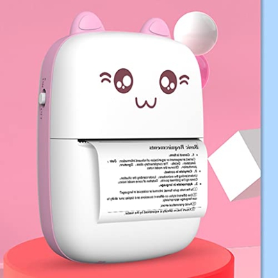 YFQHDD Impresora Termal portátil Mini Impresora de 57 mm impresor inalámbrico (Color : Pink, Size : 11.00 * 8.00 * 3.50CM)