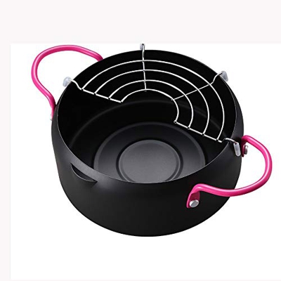 DFGHJK Freidora simple freidora antiadherente estante extraíble Bandeja de drenaje de acero inoxidable con el goteo del aceite (Size : B)