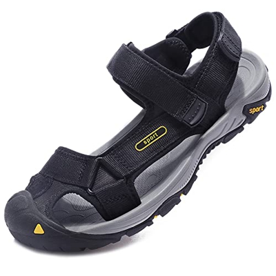 CAMEL CROWN Sandalias Hombre Verano, Chanclas Hombre Playa, Calzado Antideslizante Deportivo, Chanclas Trekking Zapatos Cuero,Sandalias con Punta Abie