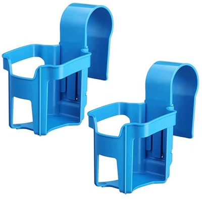 WANGCL 2 Soportes para Vasos Junto a la Piscina para Piscinas sobre el Suelo, Soporte para Vasos de Piscina, se Adapta a Barras Superiores Redondas de
