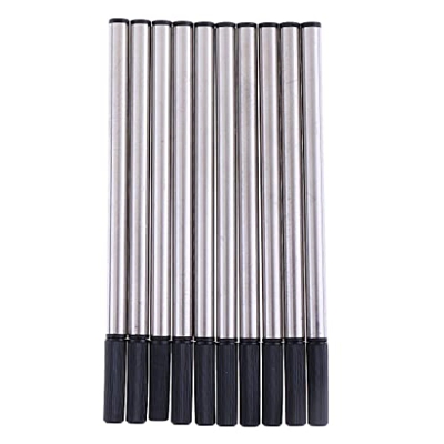 Harilla Paquete de 10pcs 0.5mm Nib Metal Roller Pen Negro