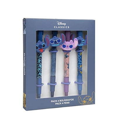 Stitch CERDÁ LIFE'S LITTLE MOMENTS - Pack de 4 bolígrafos