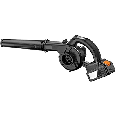 FMOPQ Cordless Leaf Blower Large-Capacity Lithium Battery Leaf Blower Kit with Fan Protection Grille Curved Porous Heat Dissipation Design Suitable fo