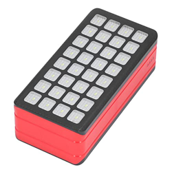 Banco de energía USB, 3 modos de iluminación, capacidad de 50000 mAh, banco de energía con chip rojo de 32 LED a prueba de polvo con cable USB para ex características