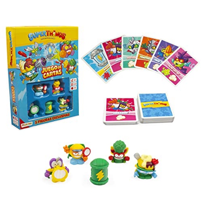SUPERTHINGS Juego de mesa oficial – Juego de cartas de SuperThings para toda la familia. Incluye 5 figuras exclusivas