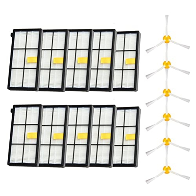 JUFUM Accesorios de Robot de Barrido Conjunto de Cepillo Lateral de Filtro Adecuado para 860 980 Series