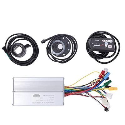 Pasamer Kit de conversión de Bicicleta eléctrica, Kit de Controlador sin escobillas de Bicicleta eléctrica de bajo Nivel con Panel de vehículo eléctri
