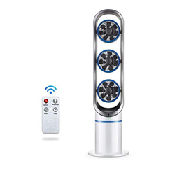 FETION Ventilador de Torre oscilante con Control Remoto, Ventilador de pie silencioso, Ventilador de Columna de Aire Acondicionado, 3 velocidades for  precio