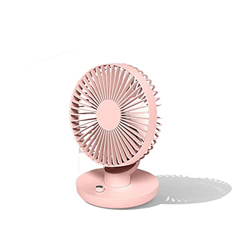 Desktop Fan USB Silent Portable Rotatable Air Cooler to Save Space Suitable for Camping Office Travel (Cor : Pink) características