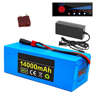 FREEDOH Batería Bicicleta Eléctrica De 36V 14Ah Batería Bicicleta Eléctrica Impermeable Iones Litio Compatible con Kits De Motor De Bicicleta De 100-5