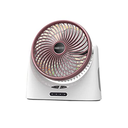 Small Fan USB Powered and Battery Operated Fan 3 Speeds Wind Small But Powerful for Home Bedroom Office Desktop Fan (Color : White) (Purple) características