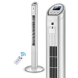 Ventilador de torre portátil: ventilador de pie oscilante silencioso de 47 pulgadas con control remoto, configuración de 3 velocidades y ventilador de precio