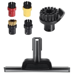 VUBLY Cepillo redondo para boquilla de ventana compatible con Karcher SC1 SC2 SC3 SC4 SC5 compatible con limpiador de vapor, cepillos de barrenda, acc en oferta