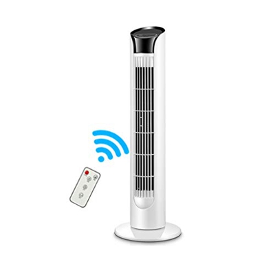 FETION Ventilador de Torre oscilante silencioso de 31 '' con Pantalla LED, Control Remoto, 3 velocidades, Temporizador de 4 Horas for el hogar y la Of