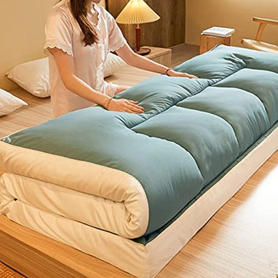 FONTsime Colchón De Futón Colchones De Suelo Plegables Japoneses Dobles Individuales Colchoneta para Dormir Colchón Japonesa Enrollable Confort Univer