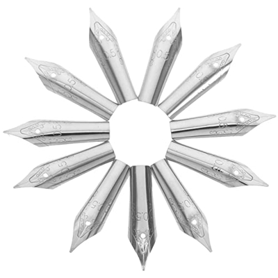 Operitacx Puntas de Pluma Estilográfica de Repuesto 30 Uds. Puntas de Pluma de Inmersión de Caligrafía de Acero Inoxidable Puntas de Pluma Cómica para