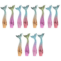 SHERCHPRY Tubos de Esmalte de Labios Vacíos con Aplicador de Varita Tubo de Brillo de Labios Diy con Forma de Sirena de 12 Piezas Vial de Bálsamo Labi precio