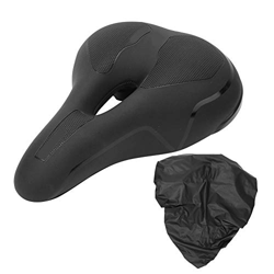Sillín de bicicleta de montaña, cojín de asiento de bicicleta de 10.2 x 7.5 pulgadas, sillín de bicicleta suave y cómodo, cojín de asiento de biciclet en oferta