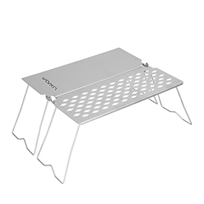 FAJIA Red de Parrilla de Barbacoa de Titanio portátil al Aire Libre con Patas Plegables para Acampar, Picnic, Comida, Barbacoa, Escritorio,Escritorio 