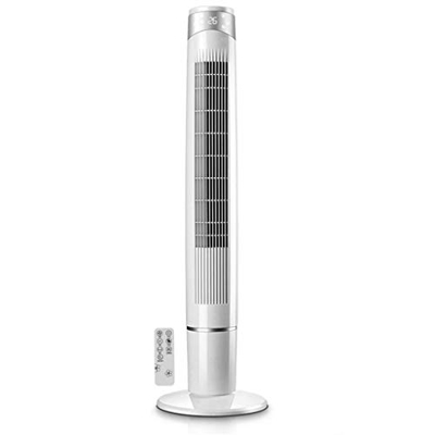 Ventilador de torre oscilante de 35 pulgadas, potente ventilador de pie de 55 W con control remoto, temporizador de 12 horas y 3 velocidades de ventil