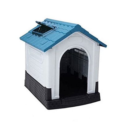 Casetas para Perros Perrera De Plástico para Perros, Refugio para Mascotas Impermeable Y Transpirable para Interiores Y Exteriores con Piso Elevado Y 