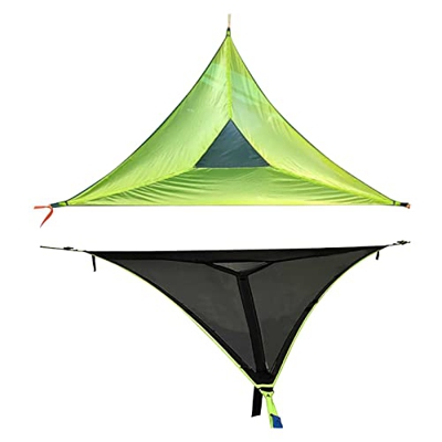 Luoqun Store Hamaca Triangular for múltiples Personas de 280x280x280cm, 3 Puntos, for Acampar al Aire Libre, hamacas Colgantes for Dormir, Alfombrilla