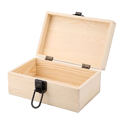 Caja de almacenamiento de tesoros de madera, cajas decorativas vintage para almacenamiento de joyas y decoración del hogar cajas de almacenamiento dec