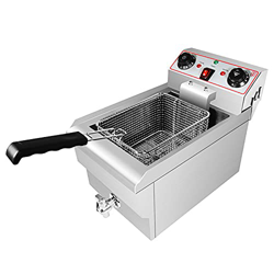 Freidora de 3000 W Freidora doble de 8 l Temperatura ajustable hasta 200 ºC Temporizador de 60 min Cesta extraíble de acero inoxidable Tecnología de d en oferta