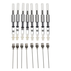 NUOBESTY 8 Piezas para Jeringa de Absorción de Agujas Tinta de Absorción Útil Universal de Plata Extraíble con Cartuchos de Resorte de Fuente Herramie características