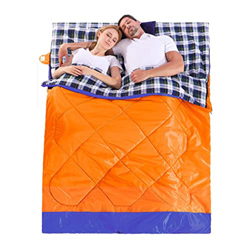Saco de Dormir Doble para Adultos, Clima Frío Tamaño Queen Saco de Dormir de Viaje para 2 Personas Pareja, 4 en 1 Edredón Impermeable para Dormir para características