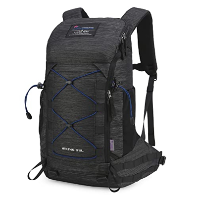 MOUNTAINTOP Mochila Trekking 35 litros Hombre Mujer Mochila de Senderismo Mochilas de Montaña para Viaje Acampadas Impermeable con Cubierta de Lluvia 
