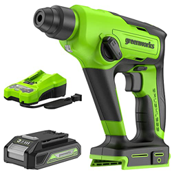 Greenworks taladro percutor a batería 1.2J, martillo perforador SDS plus por tabiques y hormigón, 24V brushless, taladro y percutor dos modos, velocid precio