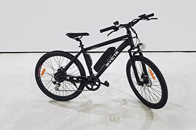 Invicta TROKY, Bicicleta eléctrica. Ebike 26", Aluminio, Shimano 6V, Motor 550W, Bateria Litio Extraible 36V 10Ah, Color Negro Mate, Tamaño Normal