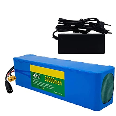 TGHY 30AH Batería Bicicleta eléctrica Paquete de batería de Iones de Litio 48V Ebike Batería de Litio Reemplazo con Cargador para Bicicletas eléctrica