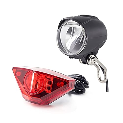 GHKL El Kit de luz de Bicicleta eléctrica Incluye luz Delantera de Bicicleta eléctrica Luz Trasera de Bicicleta eléctrica DC 6V 12V 24V 36V 48V 60V Lu
