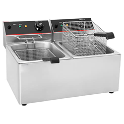 Freidora de grasa profunda de 8 l, freidora comercial de 2800 W con control de temperatura Tanque de aceite antiadherente de acero inoxidable Tapa ext características