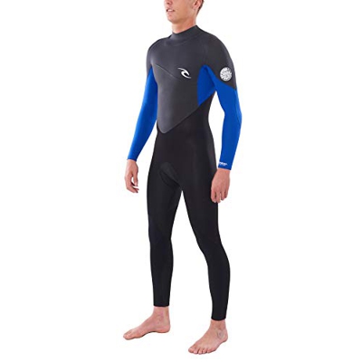 RIP CURL Traje de Neopreno con Back Zip Omega 4/3mm Hombre - Azul - Ligero