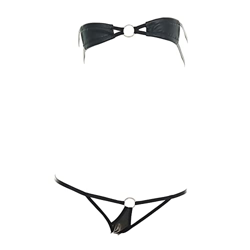 SINGUYUN Conjunto de bikini sexy para mujer, bikini de anime, lencería Kawaii, brasier y bragas lindo, 215negro, Talla única precio
