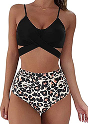 Yutdeng Mujer Conjuntos de Bikinis Braga Alta Talla Grande Bikini Brasileño Push Up Bañadores Mujer Reductores Traje de Baño Dos Piezas, Leopardo, XL características