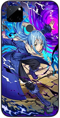 Compatible con Realme C21Y | Realme C25Y Case that time i got reincarnated as a cute slime 681 Soft Slim Fit TPU Silicone Cover Phone Case Black