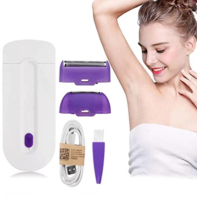 Vopetroy 2022 New Silky Smooth Hair Eraser Laser, Silky Smooth Hair Eraser, Women Rechargeable Painless Epilator Remover, Flawless Touch Facial Hair R
