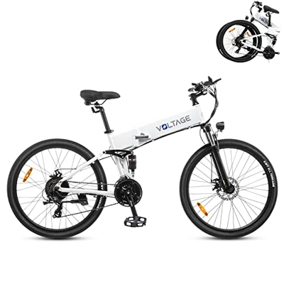 KAISDA Bicicleta Eléctrica E-MTB 26" 250W Full Suspension, Shimano 21vel, Off-Road Bicicleta Eléctrica de Montaña con Batería Litio Extraíble 36 V 374