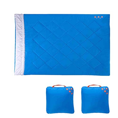 Saco de Dormir para la Familia, Adulto, Saco de Dormir de Gran tamaño, Ligero, Impermeable, para Clima cálido, 2 Almohadas para Acampar, Caminar, Hace