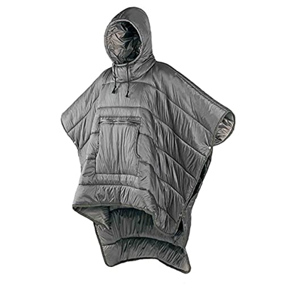 Saco de Dormir para Adultos - Manta con Capucha, Poncho Abrigo Cálido, Capa Resistente al Viento Resistente al Agua para Clima Frío al Aire Libre, Uso