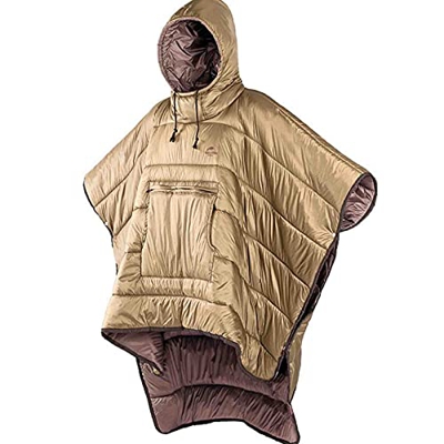 Saco de Dormir portátil para Adultos: Manta con Capucha, Abrigo cálido Honcho, para Clima frío al Aire Libre, Uso en el hogar o la Oficina