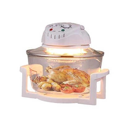 XUMOUDDIAN Freidora de Aire de Vidrio Freidora eléctrica Papas Fritas, Freidora de Aire Caliente Reducida en Grasa, para Hornear, Asar y Asar Asador d