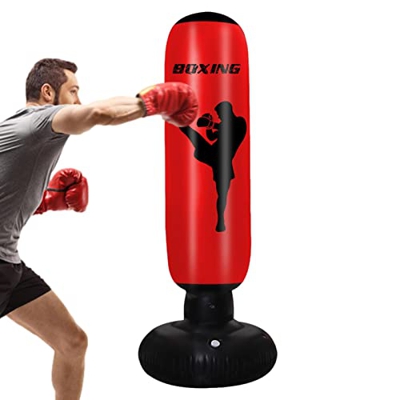 Lencyotool 4 Pcs Saco de Boxeo Independiente | Soporte de Boxeo para Saco Pesado de 67 Pulgadas - Equipo de Entrenamiento de Boxeo, Fuerza óptima y Bo