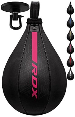 RDX Bola de Velocidad de Boxeo Bola de Entrenamiento de Velocidad de Pera, MMA Boxeo Velocidad Bola, Speed Bag para–Kick Boxing Gimnasio Saco Boxe Fit