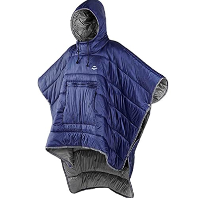 Saco de Dormir portátil para Adultos: Manta con Capucha, Abrigo cálido Honcho, para Clima frío al Aire Libre, Uso en el hogar o la Oficina